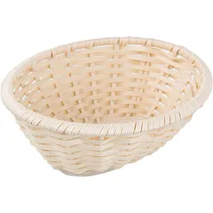 Oval wicker bread basket  polyrottan , H=80, L=230, B=185mm  beige.