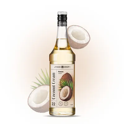 Сироп «Кокос» Pinch&Drop стекло 1л D=85,H=330мм, Состояние товара: Новый, Вкус: Кокос, Материал: Стекло, Объем по данным поставщика (мл): 1000