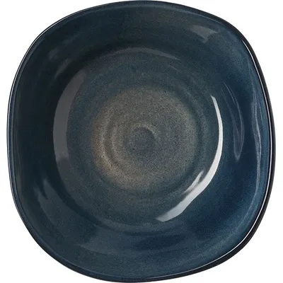 Тарелка глубокая «Пати» фарфор 1,2л серый,синий, изображение 2