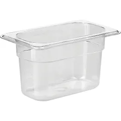 Gastronorm container (1/9)  polycarbonate  0.9 l , H=10, L=17.6, B=10.8 cm  transparent.