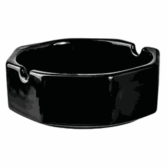 Пепельница «Кунстверк» 8-гранная фарфор D=84,H=30мм черный