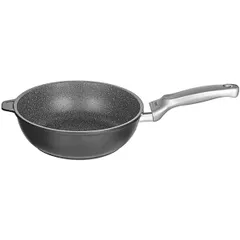 Frying pan (induction) “Granito”  cast aluminum  D=24, H=8 cm  black