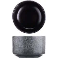 Сахарница «Млечный путь» без крышки фарфор 350мл ,H=65,B=100мм черный,серый, изображение 3