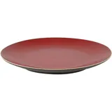 Тарелка «Лава» керамика D=21,5см красный,черный