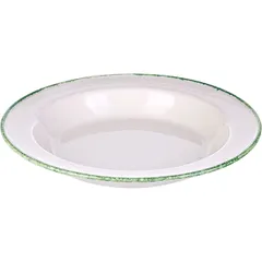 Тарелка глубокая «Грин Дэппл» фарфор 495мл D=21,5см белый,зелен., изображение 2