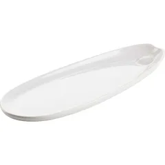 Dish “Impulse” oval  porcelain , L=26, B=10cm  white