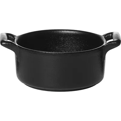 Форма для запекания овальная фарфор 80мл ,H=42,L=75,B=70мм черный, Длина (мм): 75, Ширина (мм): 70