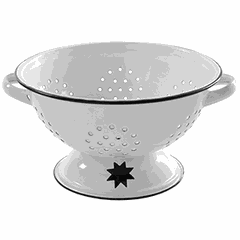 Дуршлаг на подставке эмалиров.сталь D=22,H=13см