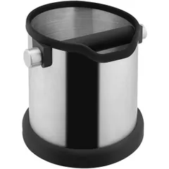 Knock box  stainless steel, silicone  D=17, H=17.5 cm  steel, black