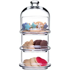 Набор емкостей фуршетных «Вилла» для десерта с крышкой[3шт] стекло 0,505л D=94/118,H=261мм прозр., изображение 2