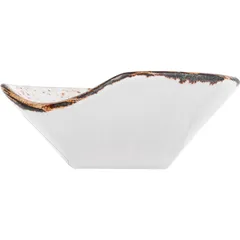 Соусник «Крафт Вайт» фарфор 45мл ,H=35,L=90,B=70мм белый,коричнев., изображение 2