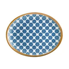 Блюдо сервировочное «Калиф Лотус» овальное фарфор ,L=25,B=19см белый,синий