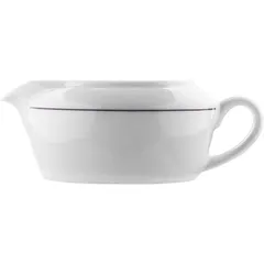 Соусник «Блэк Лайн» фарфор 175мл ,H=50,L=135,B=80мм белый,черный