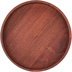 Блюдо для подачи дуб D=250,H=27мм махагон, изображение 2