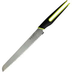 Нож для хлеба сталь нерж.,полипроп. ,L=33,5/20,6см металлич.,зелен.
