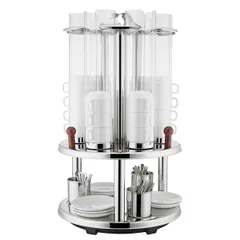 Диспенсер для чашек и столовых приборов сталь нерж.,поликарбонат ,H=65,L=40,B=40см