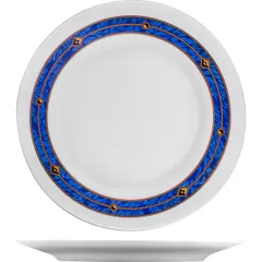 Plate “Astral” small  glass  D=200, H=19mm  white, blue