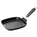 Grill pan (induction)  cast aluminum, titanium , H=4, L=27/44, B=26 cm  black