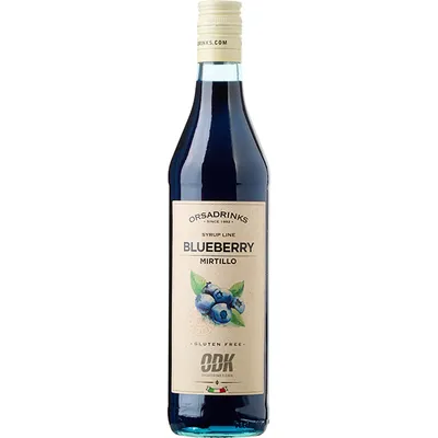 Сироп «Черника» ODK стекло 0,75л D=65,H=305мм синий, Состояние товара: Новый, Вкус: Черника, Материал: Стекло, Объем по данным поставщика (мл): 750