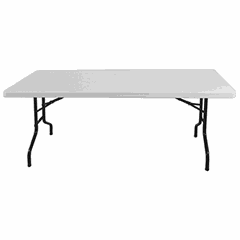 Folding table  plastic, metal , H=74, L=180, B=74.5cm