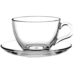 Tea pair glass 180ml D=90/136,H=66mm clear.
