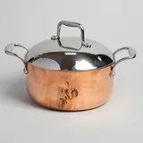 Кастрюля с крышкой 3-х слойная медь уцененная сталь нерж.,алюмин. 6л D=24,H=13,5см