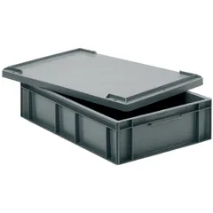 Food container plastic 35.6l ,H=17,L=60,B=40cm gray