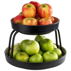 Подставка фуршетная «Фрида» (на 2 емкости) металл D=23/30,5,H=17см черный, изображение 4