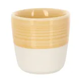 Стакан для горячих напитков фарфор 80мл D=6,H=6см желт.,белый