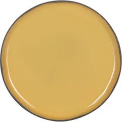 Plate “Karakter” with a high side  ceramics  D=260, H=22mm  yellow.