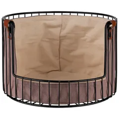 Корзина для фруктов металл,хлопок D=27,5,H=18,5см черный