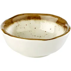 Salad bowl plastic 70ml D=8,H=3cm white,brown.