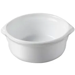 Cocotte maker with handles porcelain 40ml D=63,H=30,L=70mm white