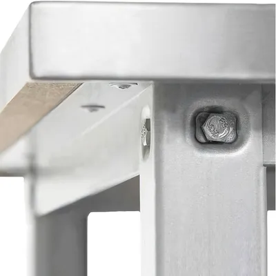 Стол производственный «Base» с бортом сталь нерж. ,H=86,L=100,B=60см металлич., Тип борта: С бортом, Длина (мм): 1000, Ширина (мм): 600, изображение 5