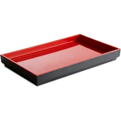 Блюдо сервировочное «Азия  Плюс» прямоугольное пластик ,H=30,L=265,B=162мм красный,черный