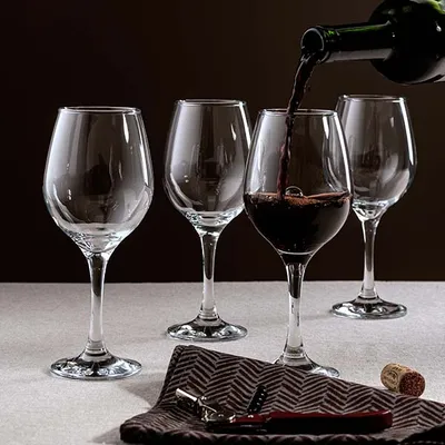 Бокал для вина «Амбер» стекло 365мл D=60,H=197мм прозр., Объем по данным поставщика (мл): 365, изображение 7