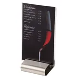 Подставка д/меню б/основания[3шт] пластик ,L=20,B=12см прозр.