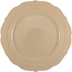 Plate “Skalistos” small  ceramics  D=28, H=2cm  beige.