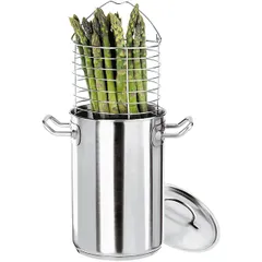 Pan for asparagus  stainless steel  4.8 l  D=16, H=24 cm  metal.