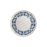 Тарелка «Виенто» с бортом фарфор D=22см белый,синий