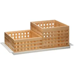 Поднос фуршетный «Бротстэйшн» прямоугольный для хлеба на нескользящих ножках пластик ,H=35,L=595,B=3, изображение 3