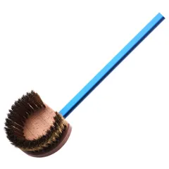 Round oven brush with copper bristles, with oven scraper  anodized aluminum, copper , L=15/159, B=17cm 