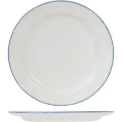 Plate “Blue Dapple” small  porcelain  D=270, H=22mm  white, blue