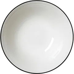 Salad bowl “Bid Black Band”  porcelain  D=16cm  white, black