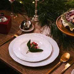 Тарелка «Афродита» мелкая фарфор D=21,H=2см белый, изображение 4