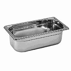 Gastronorm container (1/3)  stainless steel , H=65, L=325, B=176mm  metal.