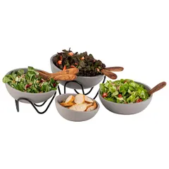 Подставка фуршетная «Вэйв» металл,пластик D=200,H=95мм черный, изображение 4