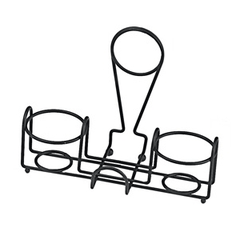 Подставка для набора для специй металл ,H=15,2,L=10,2см серебрян.