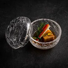 Салатник «Студия Ро» с крышкой «сфера» стекло 70мл D=7см прозр., изображение 3