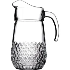 Jug “Waltz” glass 1.34l ,H=23.2cm clear.